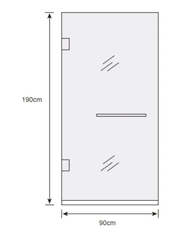 Душевая стеклянная дверь Asignatura Turia 39040409 90х190 мм распашная - 4