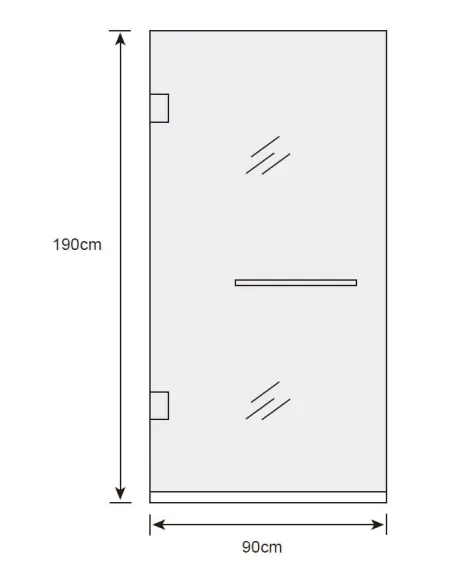 Душевая стеклянная дверь Asignatura Turia 39040409 90х190 мм распашная - 4