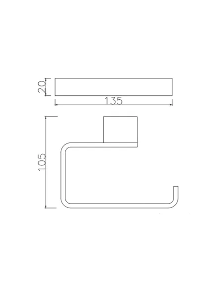 Тримач для туалетного паперу Asignatura Intense 65607800 - 2