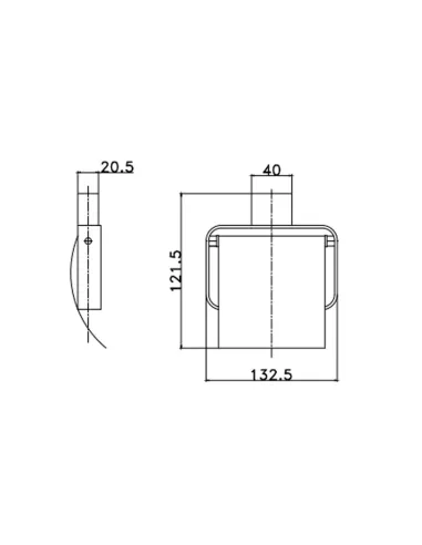 Тримач для туалетного паперу Asignatura Unique 85605802 чорний - 2