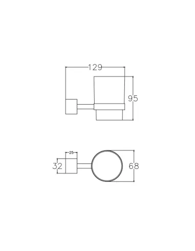 Стакан для ванной комнаты Asignatura Delight 75601800 одинарный, настенный - 2