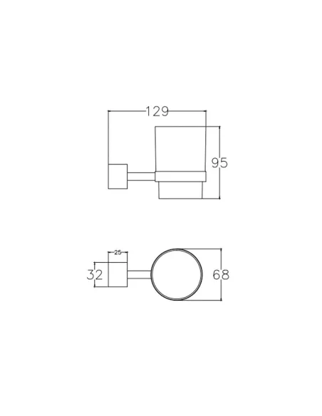 Стакан для ванной комнаты Asignatura Delight 75601800 одинарный, настенный - 2
