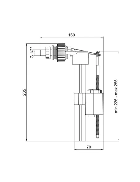 Запорная арматура на унитаз Lidz WHI 60 02 K002 01, 0,5 дюйма - 2