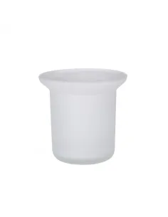 Колба для туалетного йоржика Lidz CRG 121.05.20, біла, хром - 1