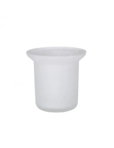 Колба для туалетного йоржика Lidz CRG 121.05.20, біла, хром - 1