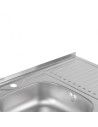 Миття для кухні з нержавіючої сталі Lidz 6080-L Satin 0,6 мм, 600х800х160 мм - 6