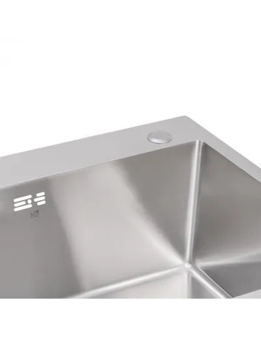 Мийка для кухні з нержавіючої сталі Lidz Brush H7843 3.0/1.0 мм з дозатором для миючого засобу - 6