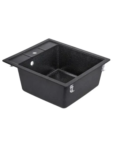 Мойка для кухни каменная Lidz BLA-03, 515x455х215 мм - 4