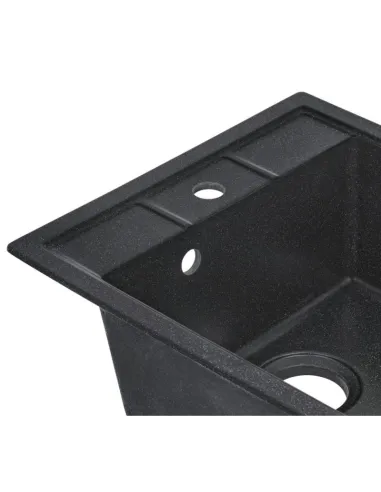 Мойка для кухни каменная Lidz BLA-03, 515x455х215 мм - 5