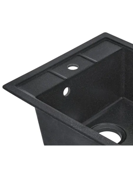 Мойка для кухни каменная Lidz BLA-03, 515x455х215 мм - 5