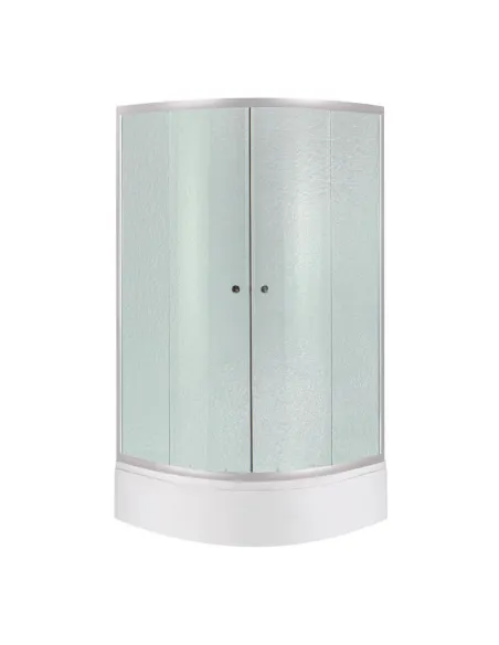 Душевая кабина с поддоном Lidz Latwa SC80x80.SAT.MID.GR Kapielka ST80x80x26, полукруглая - 1