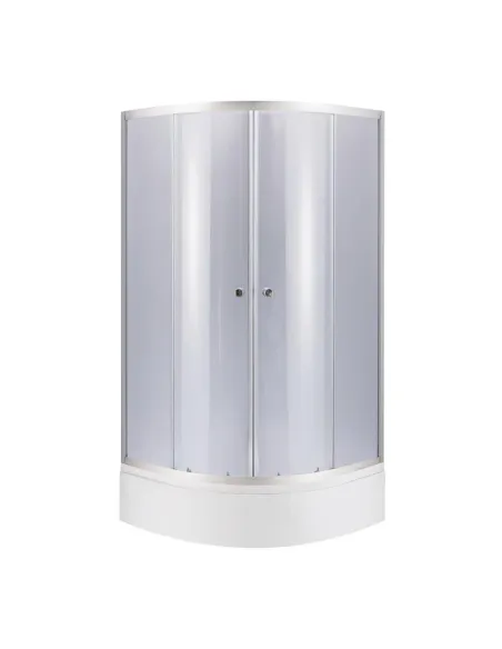 Душевая кабина с поддоном Lidz Latwa SC90x90.SAT.MID.GR Kapielka ST90x90x26, полукруглая - 1