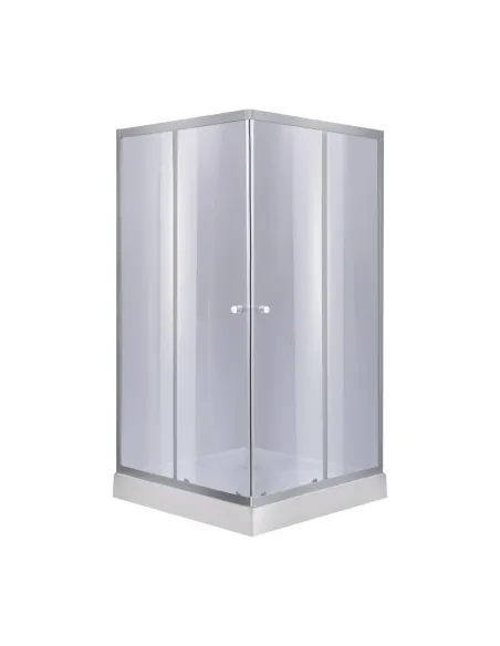 Душова кабіна з піддоном Lidz Wawel SC90x90.SAT.LOW.GR Mazur, квадратна - 1
