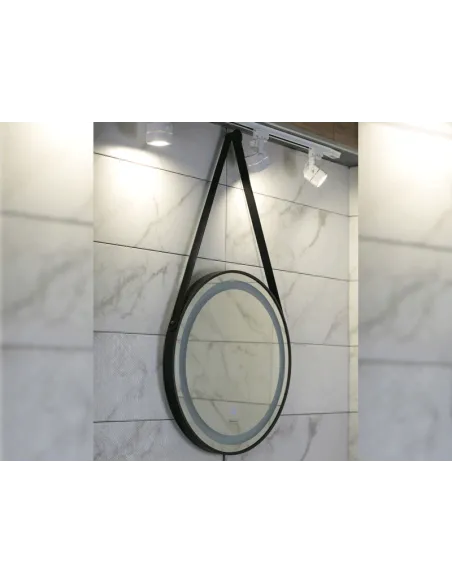 Зеркало Asignatura Unique 85401802 с LED подсветкой 600 мм, черное  - 1