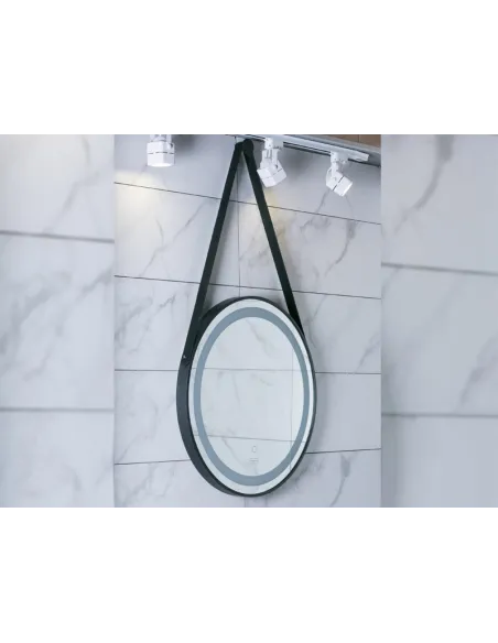 Зеркало Asignatura Unique 85401802 с LED подсветкой 600 мм, черное  - 2