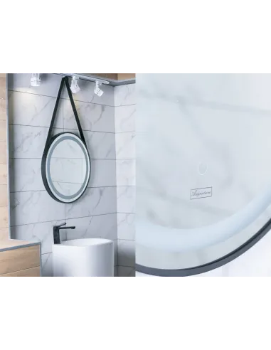 Зеркало Asignatura Unique 85401802 с LED подсветкой 600 мм, черное  - 3