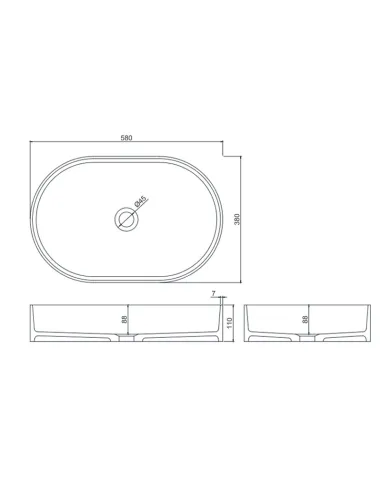 Накладная раковина из искусственного камня Asignatura Delight 75701604 белая - 3
