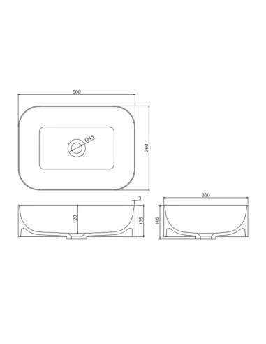 Накладная раковина из искусственного камня Asignatura Delight 75721604 белая - 6