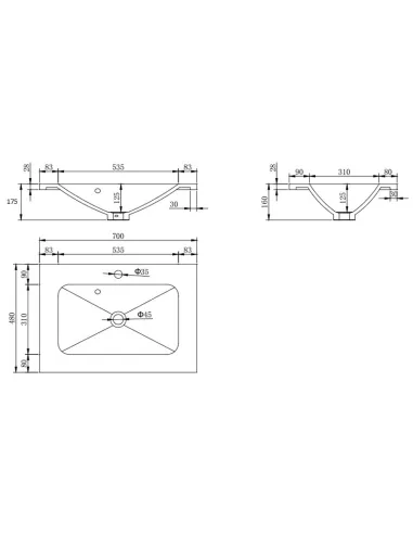 Раковина из искусственного камня Asignatura Delight 75701404 встраиваемая, белая - 5