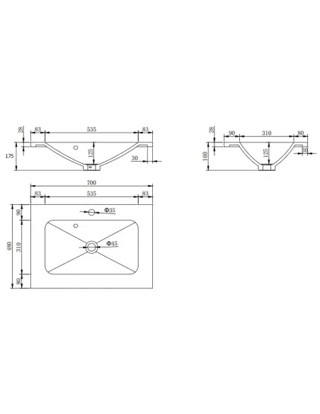 Раковина из искусственного камня Asignatura Delight 75701404 встраиваемая, белая - 5