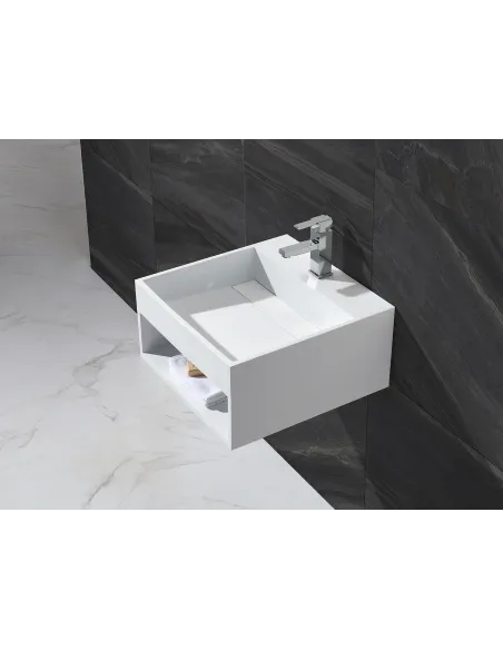 Раковина из искусственного камня Asignatura Monolith 25701804 подвесная, белая - 2