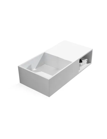 Раковина из искусственного камня Asignatura Monolith 25721804 подвесная, белая - 1