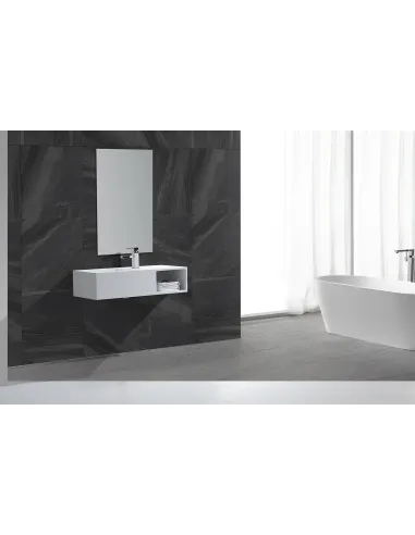 Раковина из искусственного камня Asignatura Monolith 25721804 подвесная, белая - 2