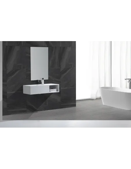 Раковина из искусственного камня Asignatura Monolith 25721804 подвесная, белая - 2