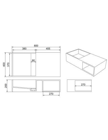 Раковина из искусственного камня Asignatura Monolith 25721804 подвесная, белая - 4