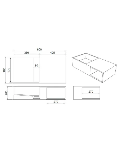 Раковина из искусственного камня Asignatura Monolith 25721804 подвесная, белая - 4
