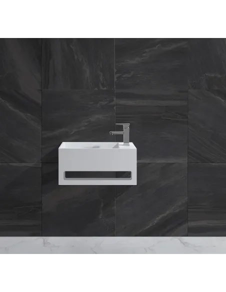 Раковина из искусственного камня Asignatura Monolith 25731804 подвесная, белая - 2