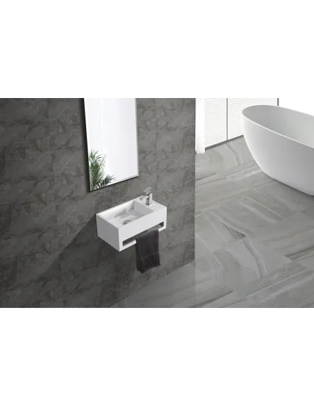 Раковина из искусственного камня Asignatura Monolith 25731804 подвесная, белая - 5