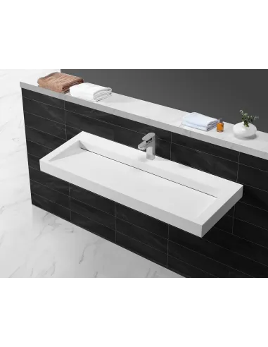 Раковина из искусственного камня Asignatura Stream 35731804 подвесная, белая - 2