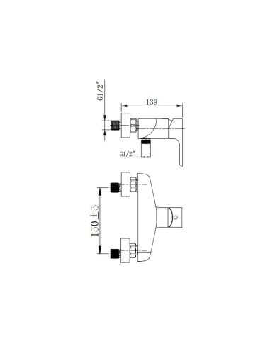 Смесители для душа наружного монтажа Asignatura Delight 75503800 хром - 4