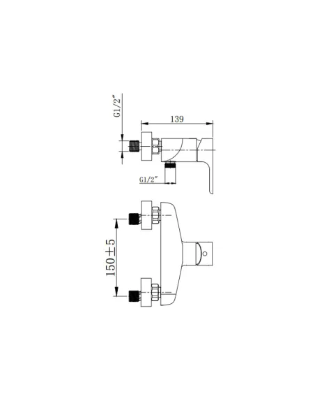 Смесители для душа наружного монтажа Asignatura Delight 75503800 хром - 4