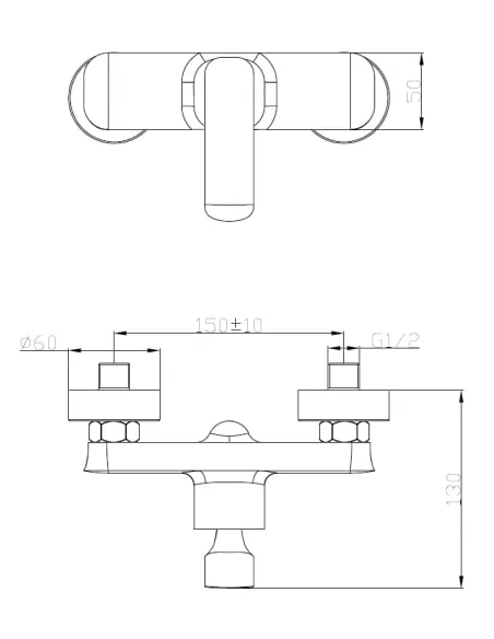 Смесители для душа наружного монтажа Asignatura Elegant 55503800 хром - 4