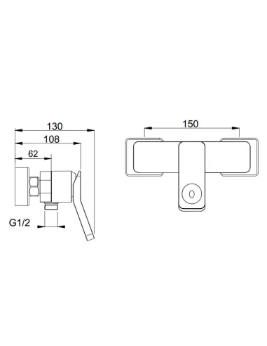 Смесители для душа наружного монтажа Asignatura Unique 85503802 черный - 3