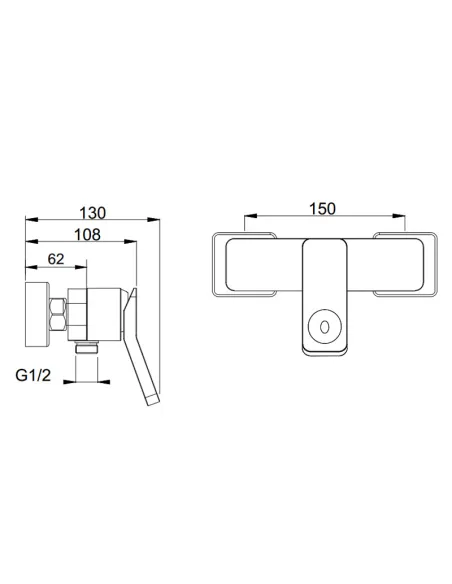 Смесители для душа наружного монтажа Asignatura Unique 85503802 черный - 3