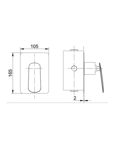 Смесители для душа скрытого монтажа Asignatura Intense 65503900 хром - 5