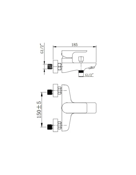 Смеситель для ванны с душем Asignatura Delight 75502800 хром - 6
