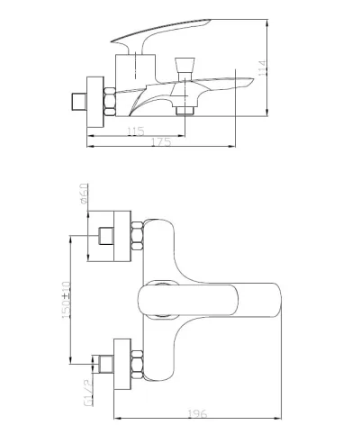 Смеситель для ванны с душем Asignatura Elegant 55502800 хром - 7