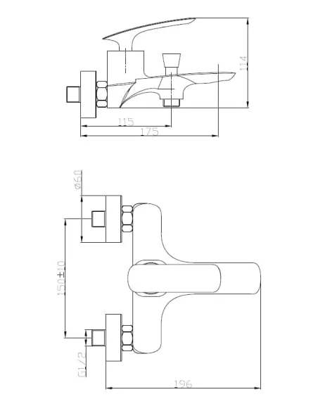 Смеситель для ванны с душем Asignatura Elegant 55502800 хром - 7
