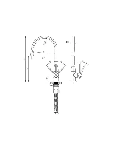 Смеситель для кухни однорычажный Asignatura Delicate 80548602 черный - 3