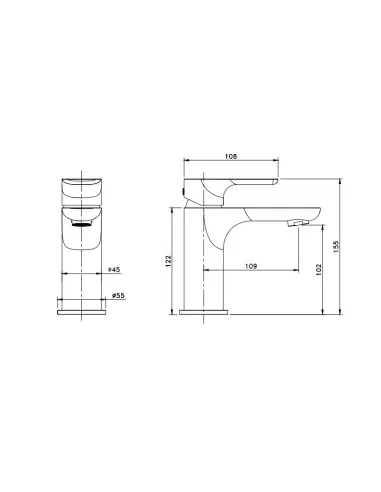 Смеситель для раковины в ванной Asignatura Delight 75501600 хром - 6