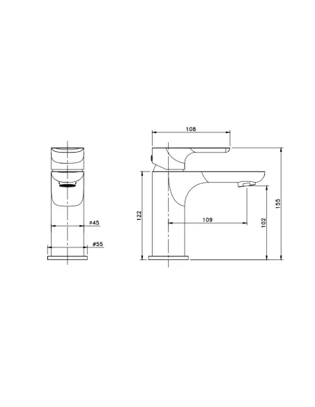 Смеситель для раковины в ванной Asignatura Delight 75501600 хром - 6