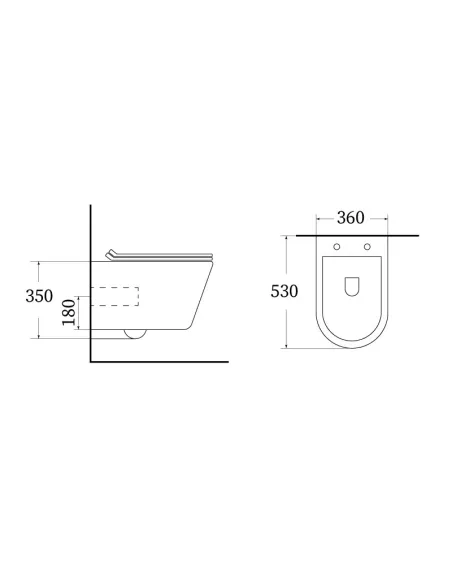 Безободковый унитаз подвесной Asignatura Rimless Simple Bend 37832805 сиденье микролифт - 2