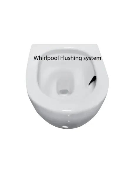 Безободковый унитаз подвесной Asignatura Whirpool Simple Bend 37822805 сиденье микролифт - 3