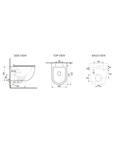 Безободковый унитаз подвесной Asignatura Whirpool Simple Bend 37822805 сиденье микролифт - 4