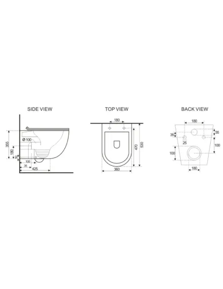 Безободковый унитаз подвесной Asignatura Whirpool Simple Bend 37822805 сиденье микролифт - 4