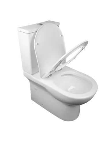 Безободковый унитаз-компакт Asignatura Rimless Simple Bend 37822505 сиденье микролифт - 2